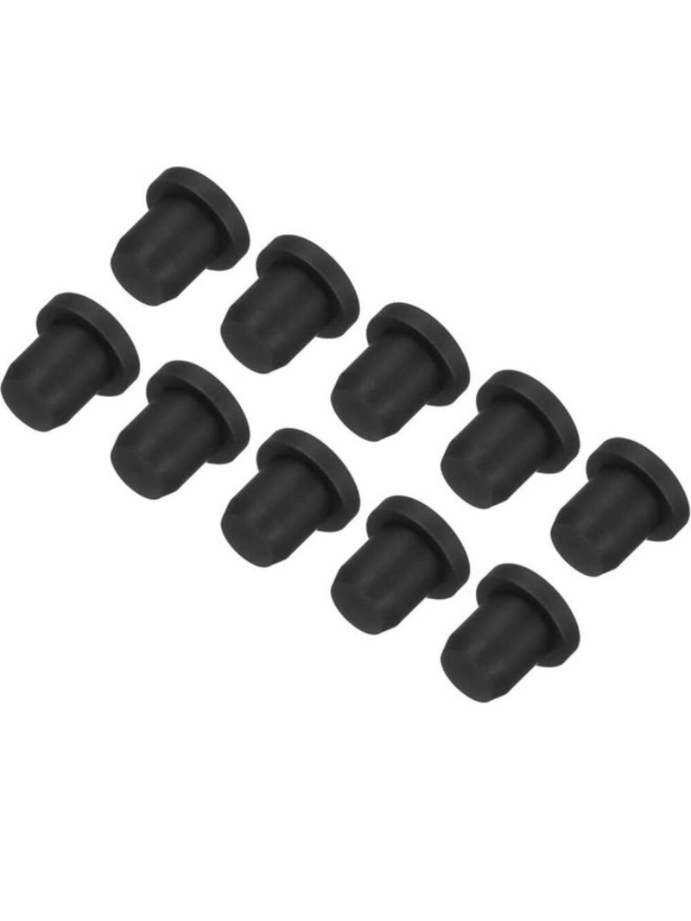 High-Temp Silicone T-Plugs – 6.5mm / 0.26" (30-Pack, Black)